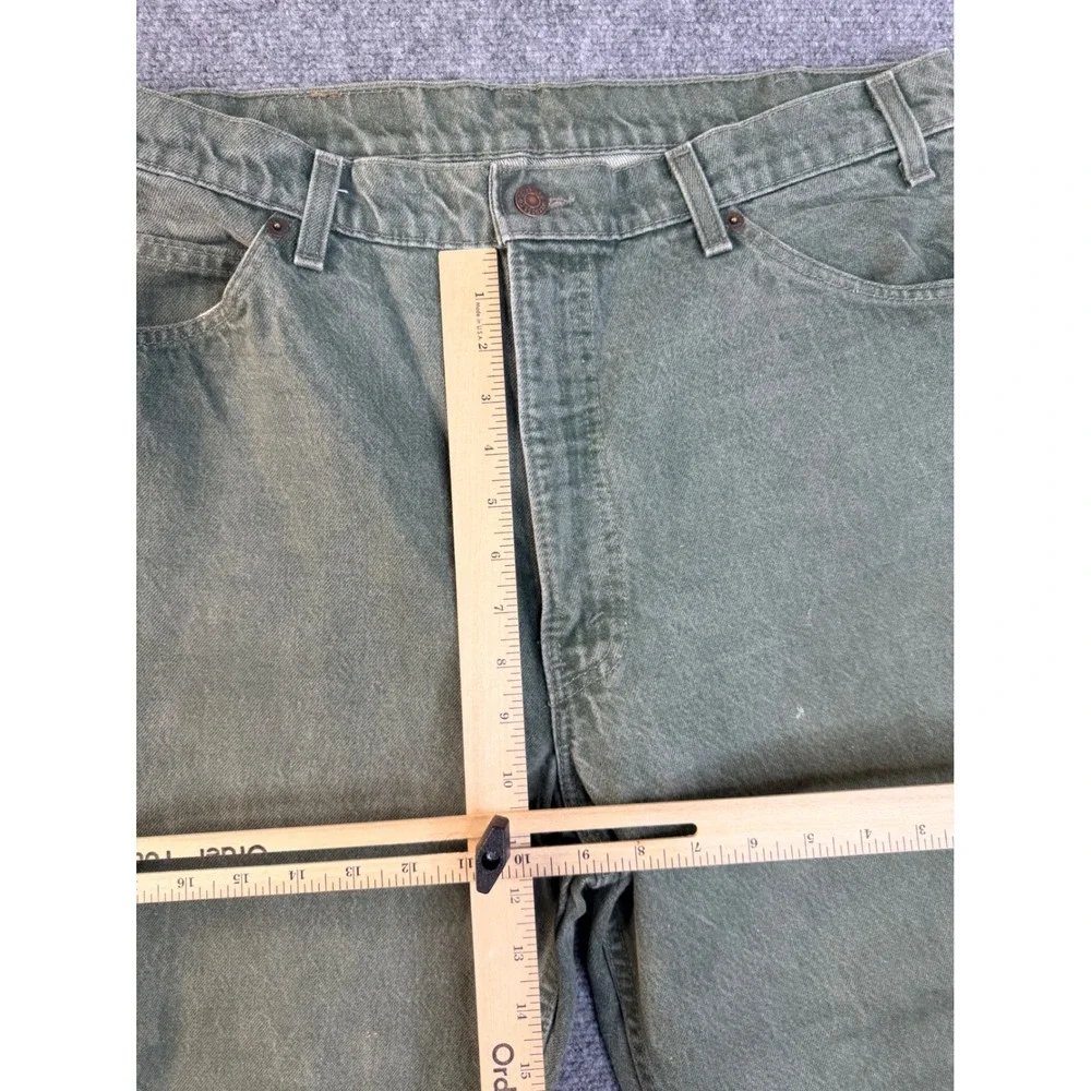 Vintage Levis 550 Orange Tab Green Jeans 38x34 USA Made 90s Relaxed Fit Denim‎